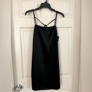 🩷2 for $40🩷 Black Gianna Bini Satin Slip Mini Dress Size Small